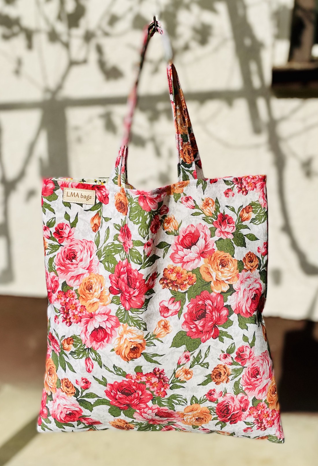 Geantă de cumpărături cu model de flori - geantă și husă - geantă pentru cumpărături - geantă shopper, geantă tote, geantă textilă - Artynos.ro