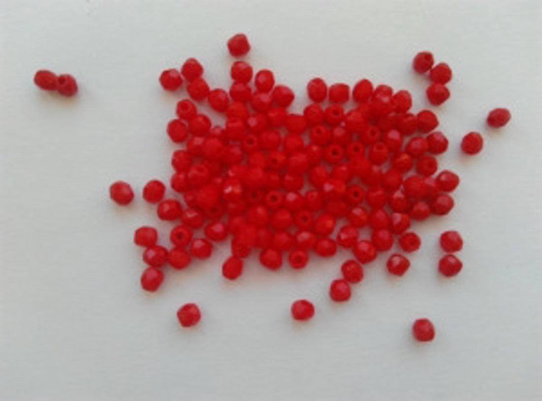 Mărgele cehe fațetate din sticlă - 3mm - 100 buc / pachet - roșu - - Artynos.ro Mărgele cehe fațetate din sticlă - 3mm - 100 buc / pachet - roșu - - Artynos.ro