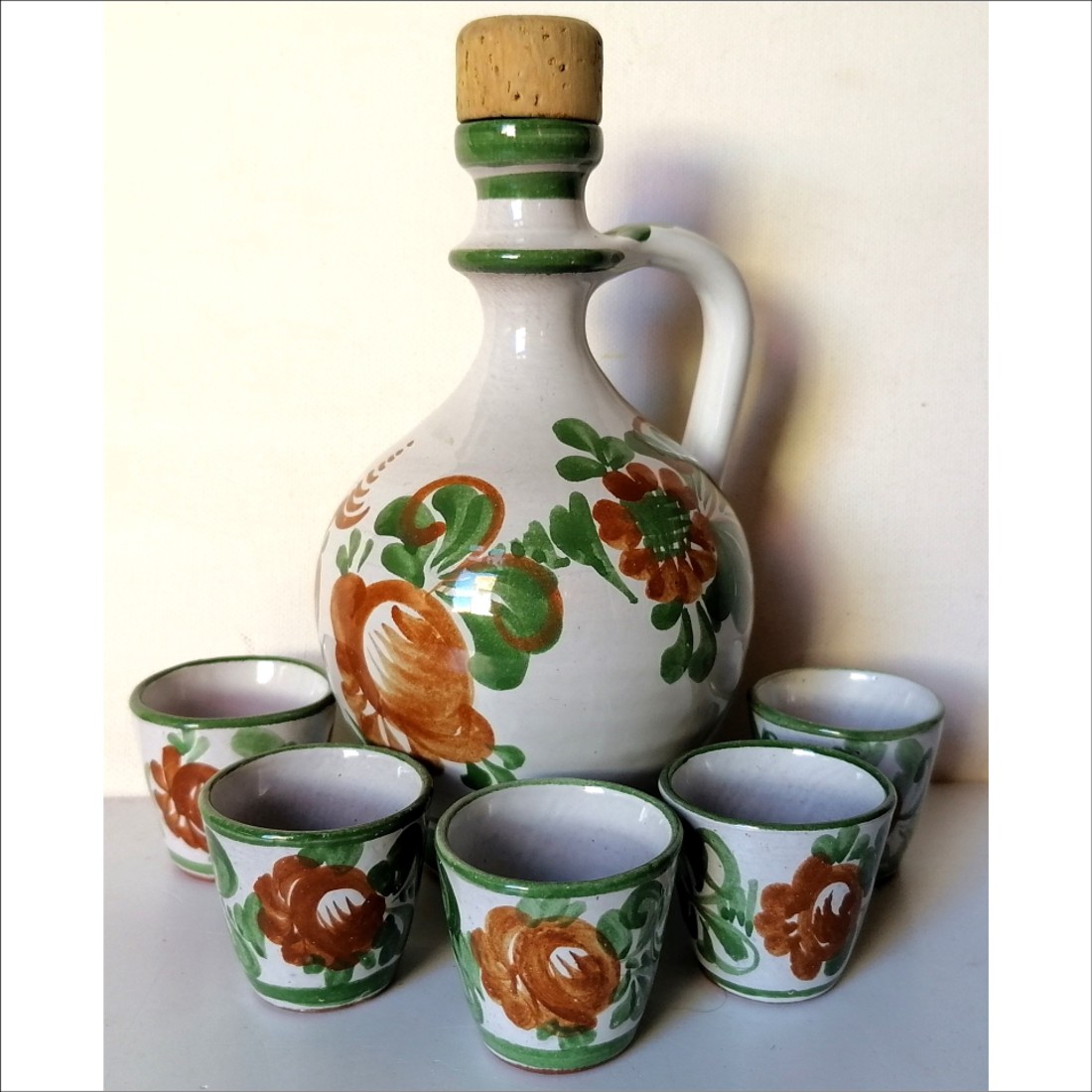 Set drăguț de coniac din ceramică - casă & stil de viață - echipamente de bucătărie - accesorii de servire - pahare de vin - Artynos.ro