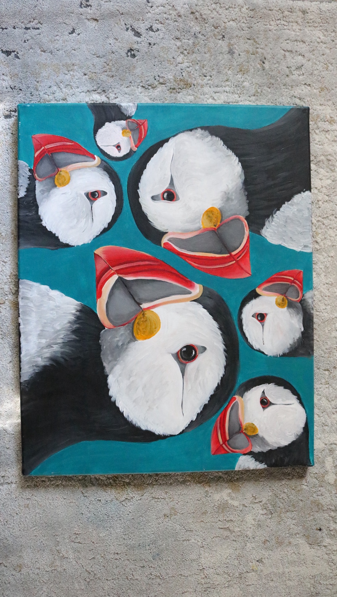 Pictura 40x50 cm pasari - arte vizuale și accesorii  - picturi - pictură acrilică - Artynos.ro