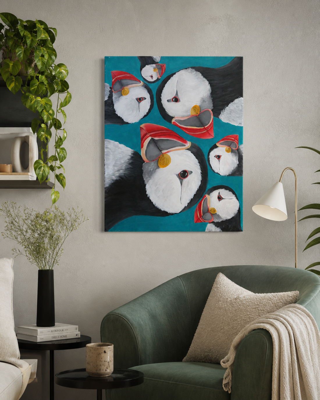 Pictura 40x50 cm pasari - arte vizuale și accesorii  - picturi - pictură acrilică - Artynos.ro
