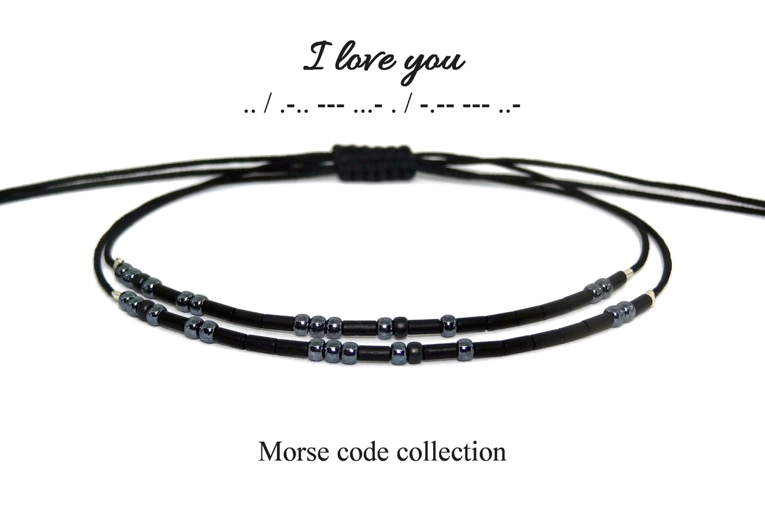 Set cuplu bratari cod Morse I love you - Bratari personalizate - bijuterii - brățări - brățară cu mărgele - Artynos.ro Set cuplu bratari cod Morse I love you - Bratari personalizate - bijuterii - brățări - brățară cu mărgele - Artynos.ro