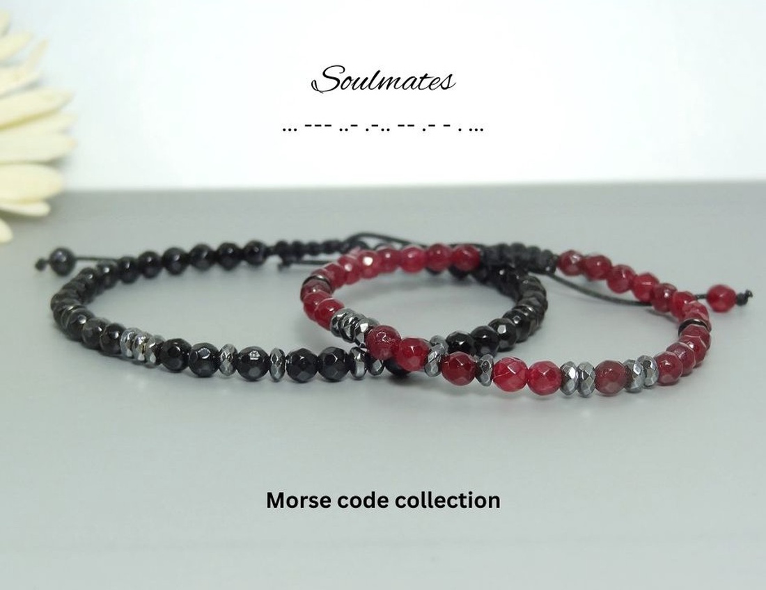 Set cuplu bratari Soulmates cod Morse - Bratari personalizate. - bijuterii - brățări - brățară cu mărgele - Artynos.ro Set cuplu bratari Soulmates cod Morse - Bratari personalizate. - bijuterii - brățări - brățară cu mărgele - Artynos.ro