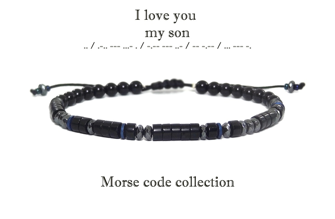 Bratara cod morse barbati/unisex cu mesaj in cod morse din onix si hematit. Bratari personalizate. - bijuterii - brățări - brățară cu mărgele - Artynos.ro Bratara cod morse barbati/unisex cu mesaj in cod morse din onix si hematit. Bratari personalizate. - bijuterii - brățări - brățară cu mărgele - Artynos.ro