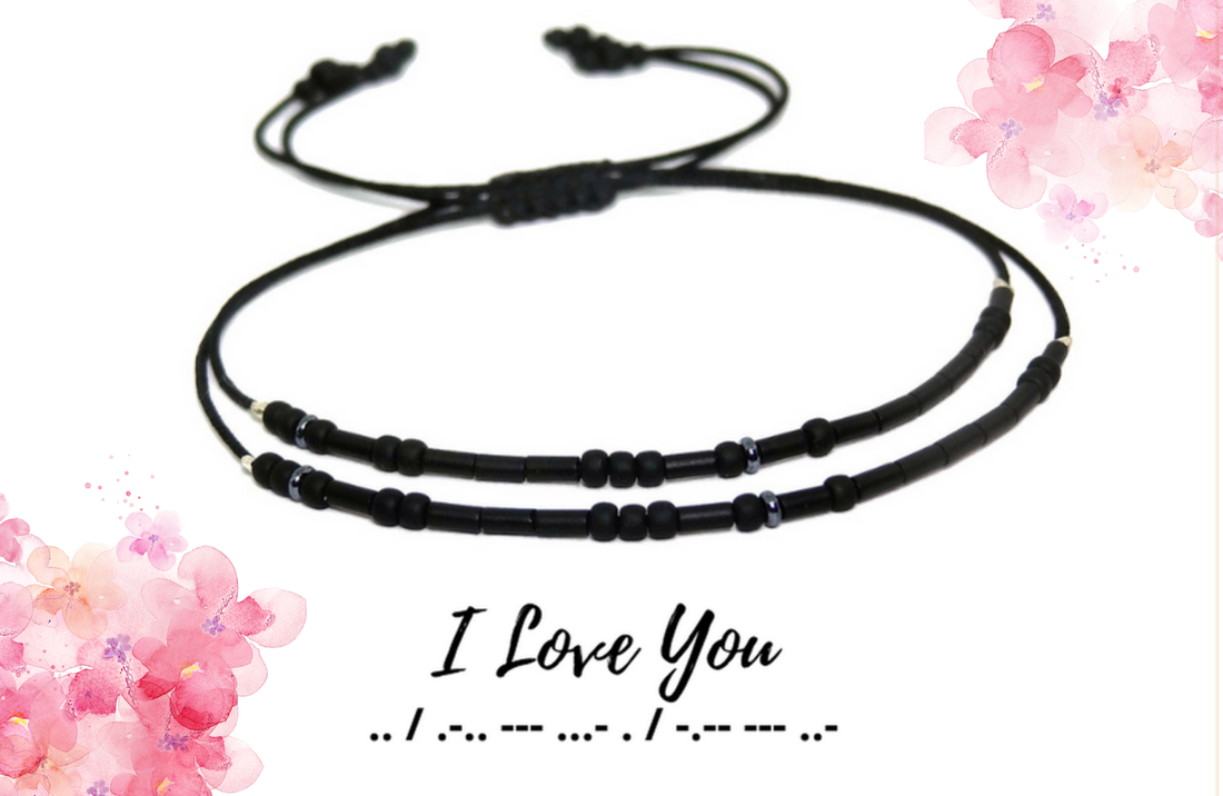 Set cuplu bratari cod Morse. Bratari personalizate - bijuterii - brățări - brățară cu mărgele - Artynos.ro Set cuplu bratari cod Morse. Bratari personalizate - bijuterii - brățări - brățară cu mărgele - Artynos.ro
