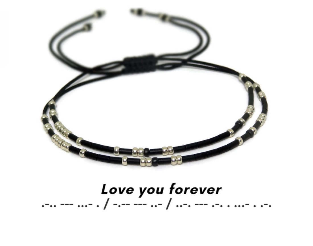 Set cuplu bratari cod Morse. Bratari personalizate - bijuterii - brățări - brățară cu mărgele - Artynos.ro Set cuplu bratari cod Morse. Bratari personalizate - bijuterii - brățări - brățară cu mărgele - Artynos.ro