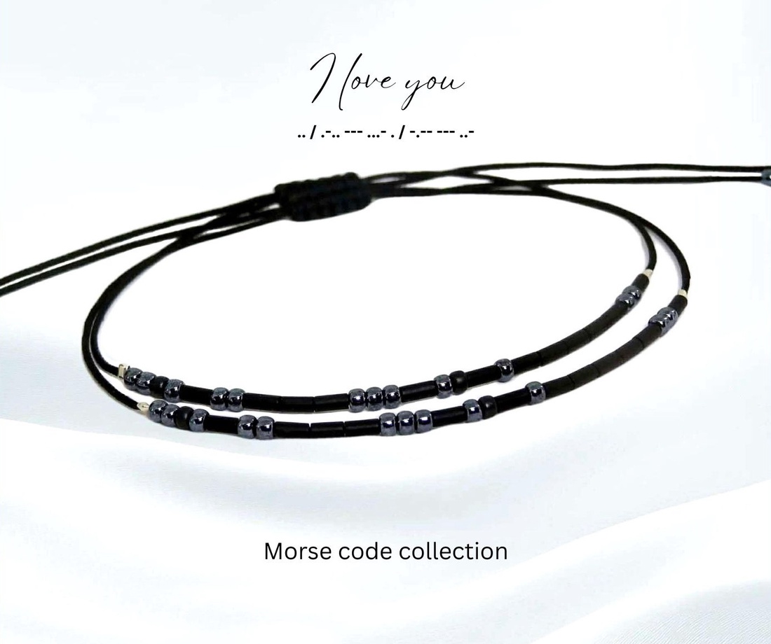 Set cuplu bratari cod Morse I love you - Bratari personalizate - bijuterii - brățări - brățară cu mărgele - Artynos.ro Set cuplu bratari cod Morse I love you - Bratari personalizate - bijuterii - brățări - brățară cu mărgele - Artynos.ro