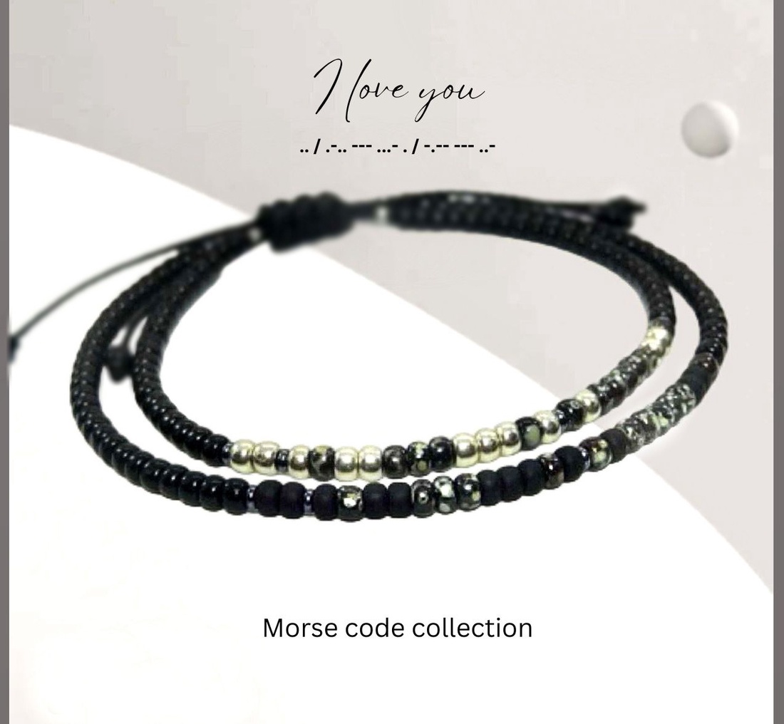 Set cuplu bratari cod Morse. Bratari personalizate - bijuterii - brățări - brățară cu mărgele - Artynos.ro Set cuplu bratari cod Morse. Bratari personalizate - bijuterii - brățări - brățară cu mărgele - Artynos.ro