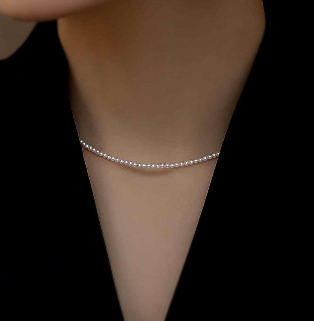 Colier minimalist din perle scoica - bijuterii - coliere - coliere din mărgele - Artynos.ro
