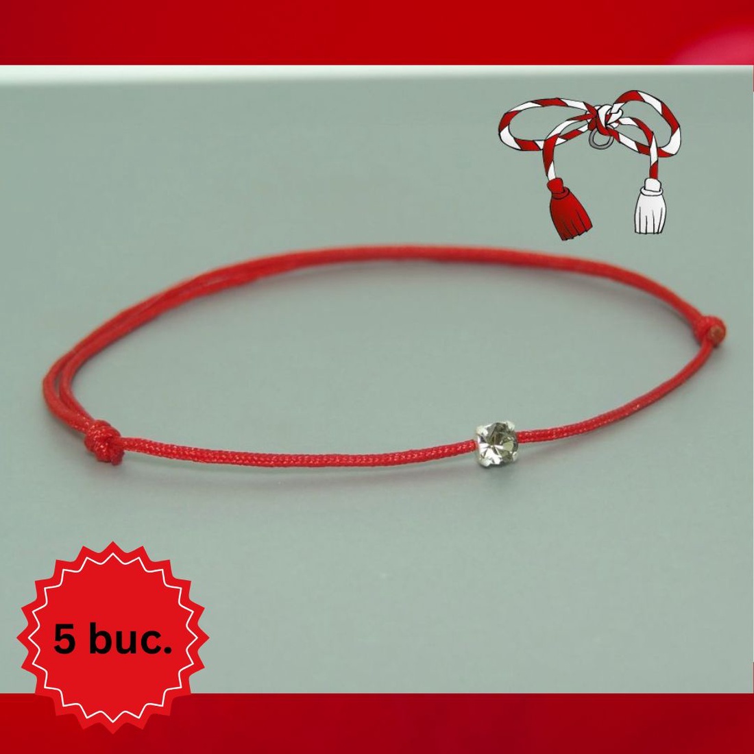 Bratara martisor cu cristal Preciosa - bijuterii - mărțișor - Artynos.ro