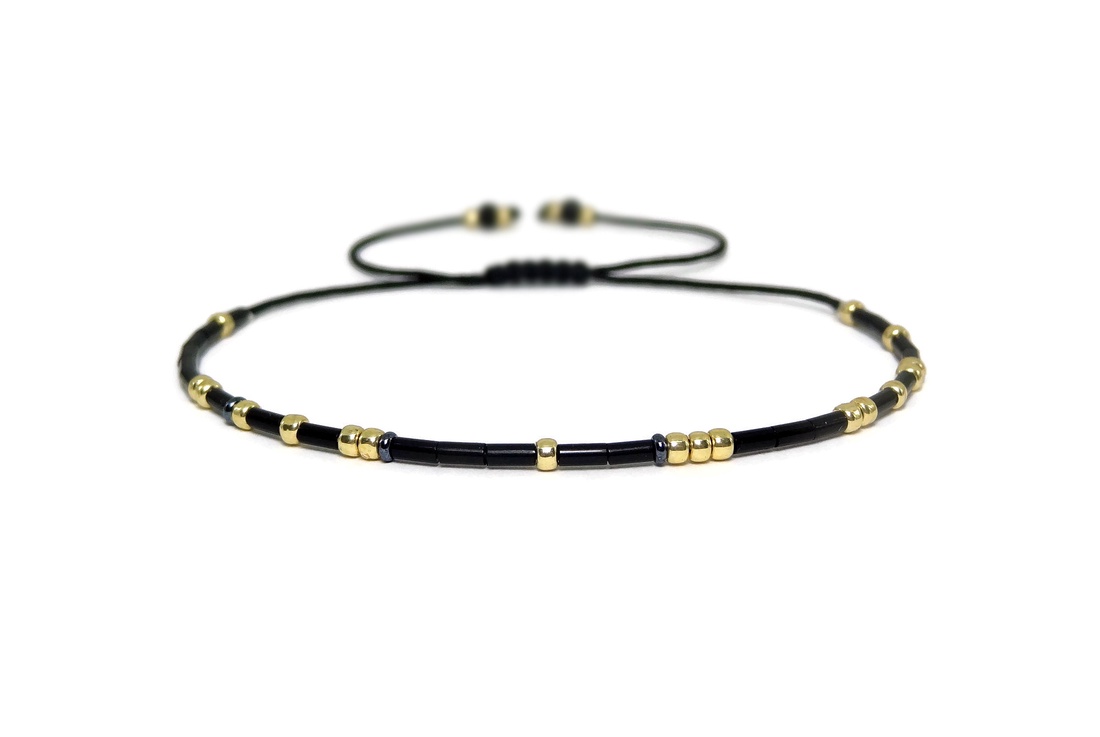 Bratara cu mesaj in cod Morse. Bratara personalizata - bijuterii - brățări - brățări din mărgele - Artynos.ro