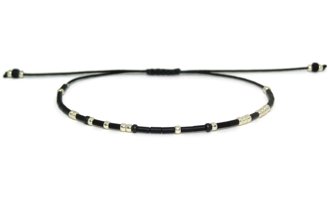 Bratara cu mesaj in cod Morse. Bratara personalizata - bijuterii - brățări - brățări din mărgele - Artynos.ro