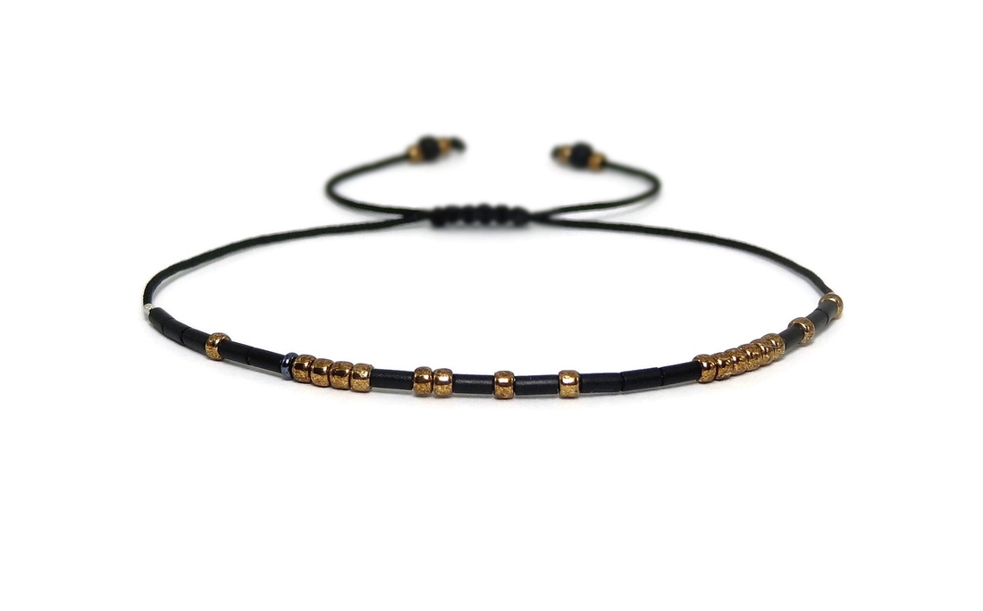 Bratara cu mesaj in cod Morse. Bratara personalizata - bijuterii - brățări - brățări din mărgele - Artynos.ro