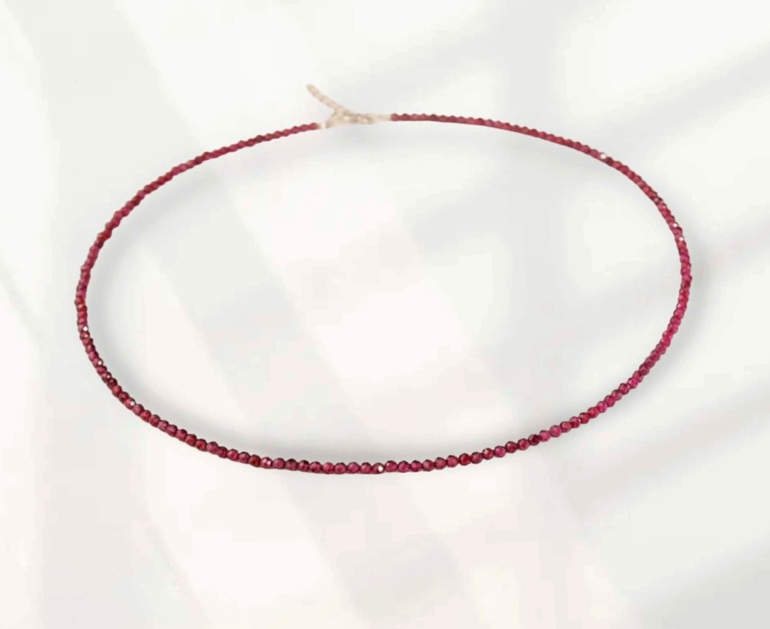Colier granat - Garnet Essence - bijuterii - coliere - coliere din mărgele - Artynos.ro