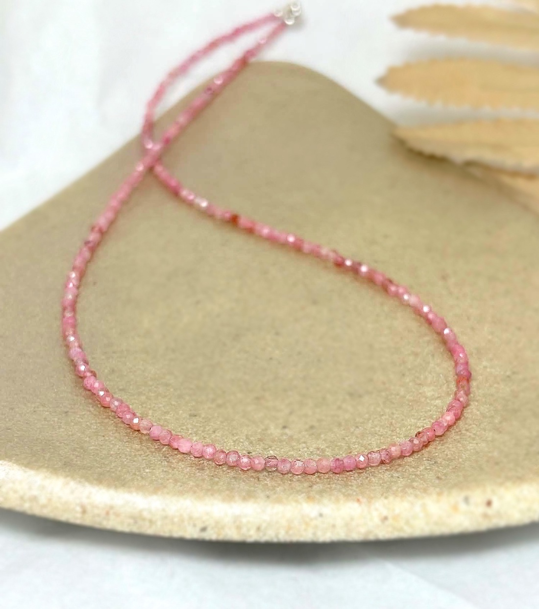 Colier turmalina roz - Pink Serenity - bijuterii - coliere - coliere din mărgele - Artynos.ro