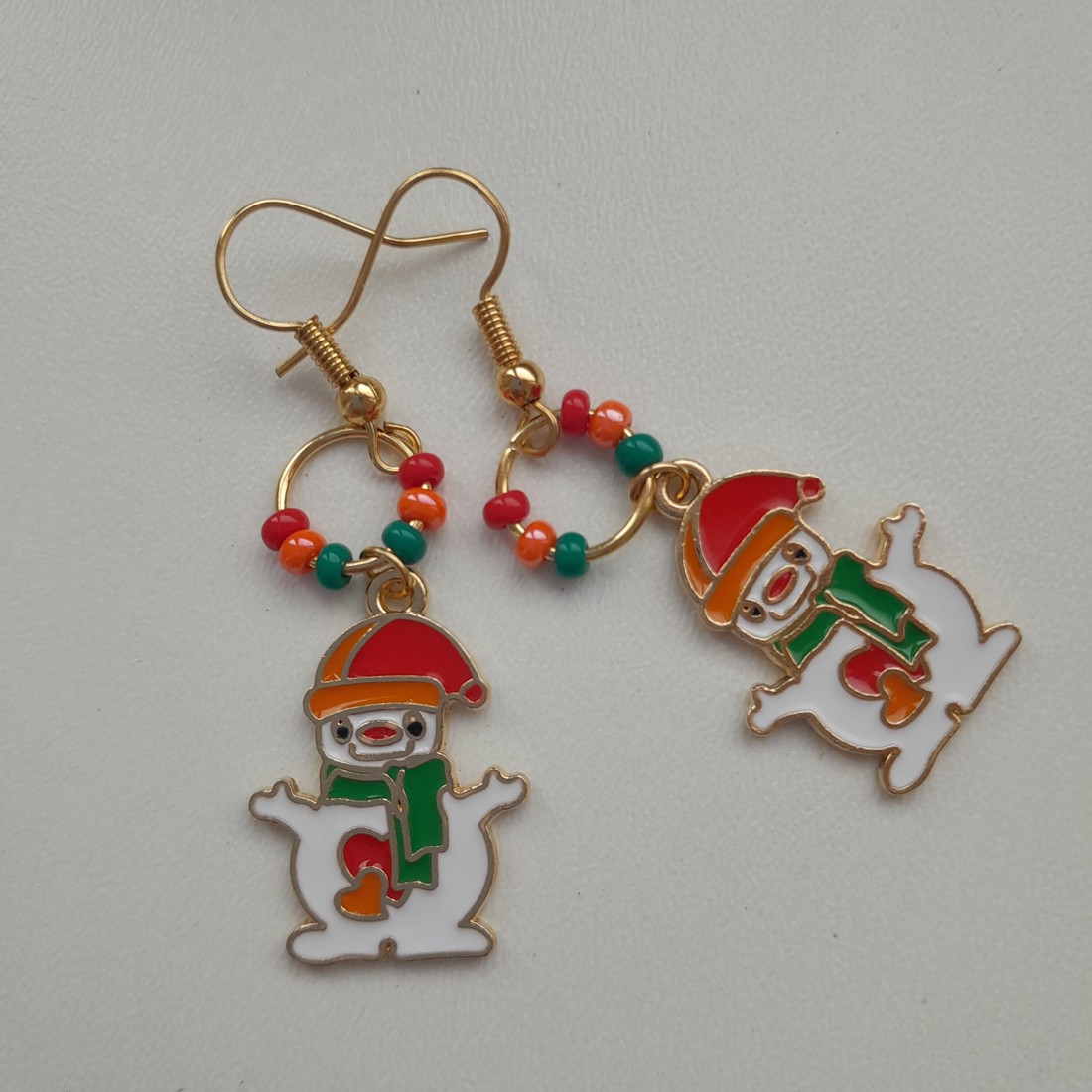 Cercei de Crăciun - om de zăpadă -  - Artynos.ro