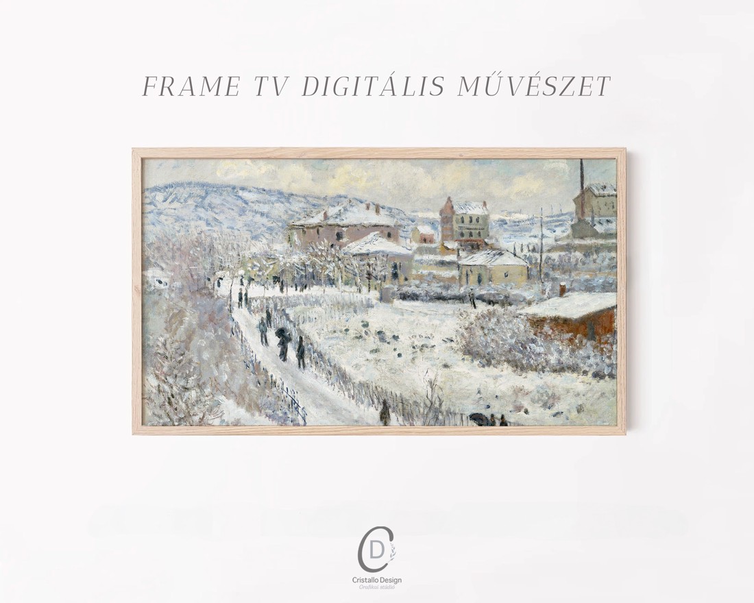 Tablou Monet, decorațiuni de Crăciun, Samsung Frame TV imagine, digital -  - Artynos.ro