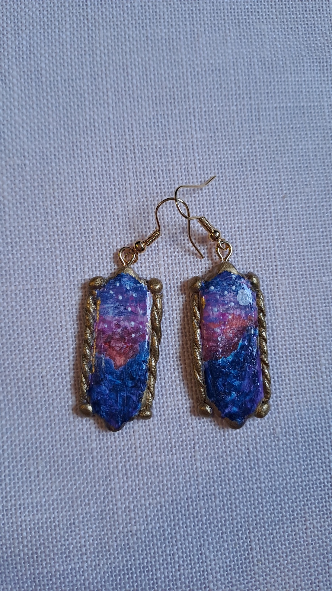 Cercei pictați manual - bijuterii - cercei - cercei lungi - Artynos.ro