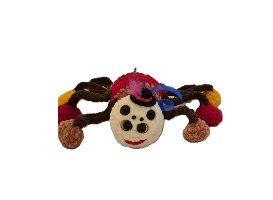 Jucarie paianjen colorat - jucării și echipamente pentru copii - plușuri - păpușă croșetată, păpușă de pluș - Artynos.ro