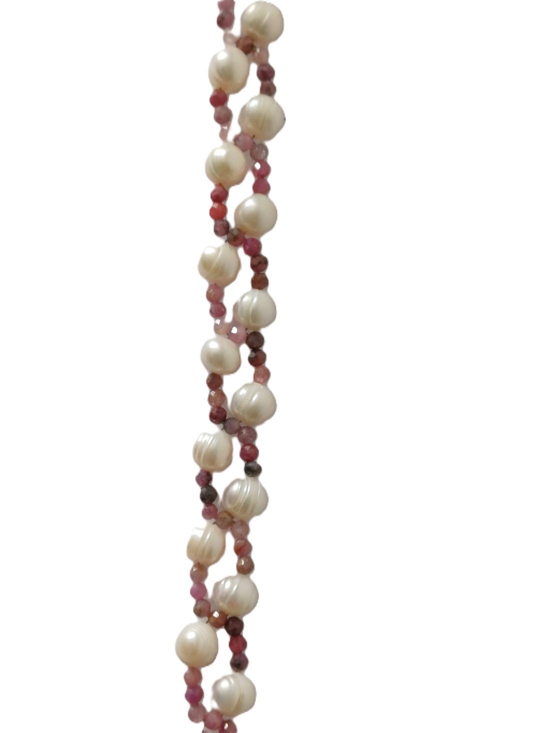 Bratara din perle de cultura și rubin. - bijuterii - brățări - brățări din pietre semiprețioase - Artynos.ro
