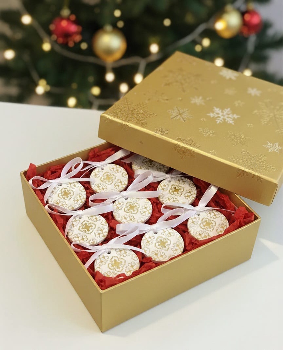 Set 9 decorațiuni pentru brad - crăciun - decorațiuni de crăciun de casă - pom de crăciun  - Artynos.ro