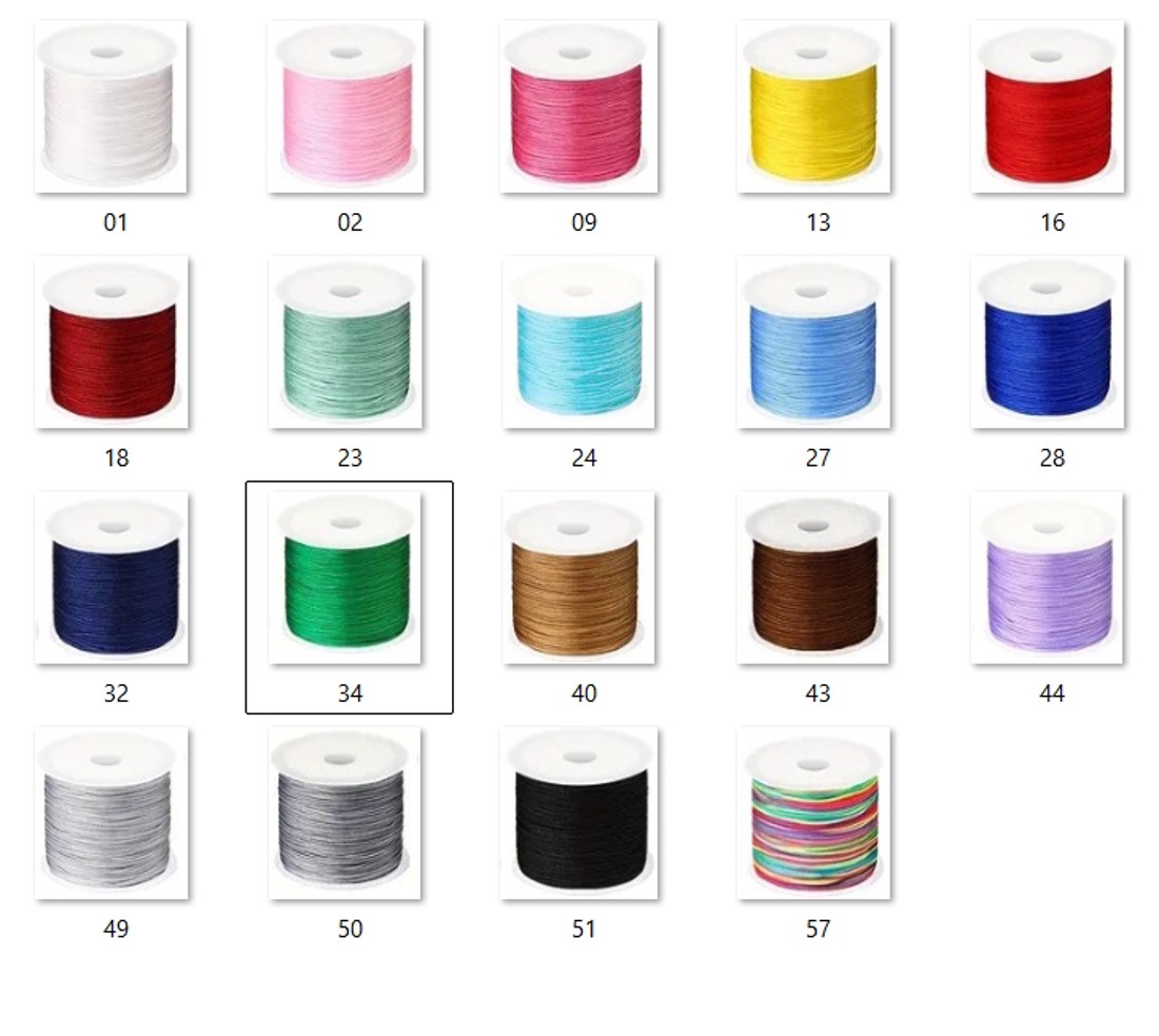 Accesorii pentru bijuterii: cordon macramé FSZ02-1,5 1,5mm în mai multe culori -  - Artynos.ro