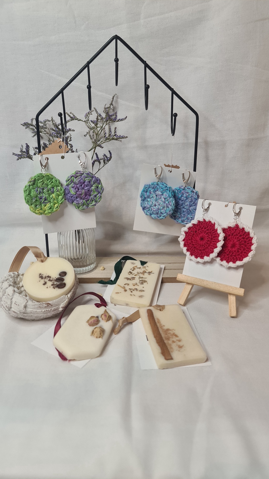 Cercei croșetați cu tortiță de argint - bijuterii - cercei - cercei croșetați - Artynos.ro