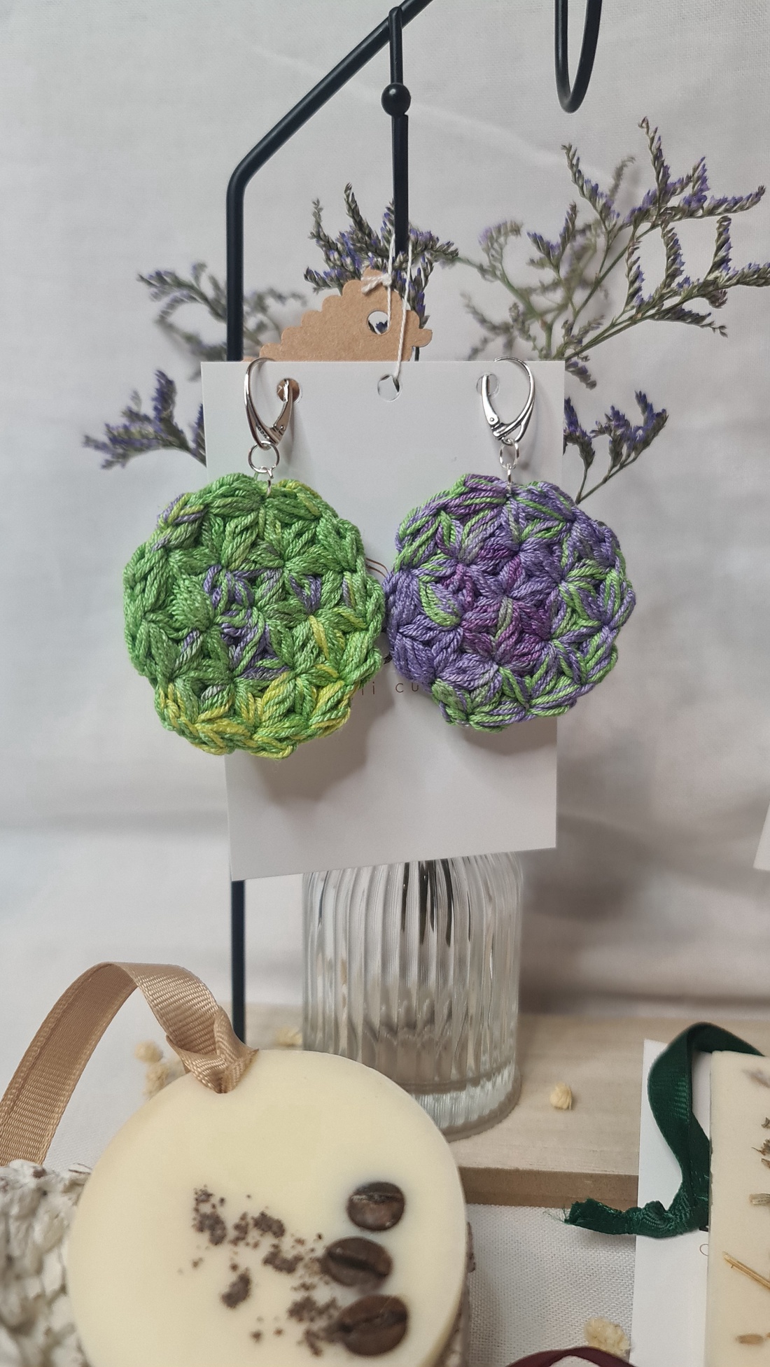 Cercei croșetați cu tortiță de argint - bijuterii - cercei - cercei croșetați - Artynos.ro