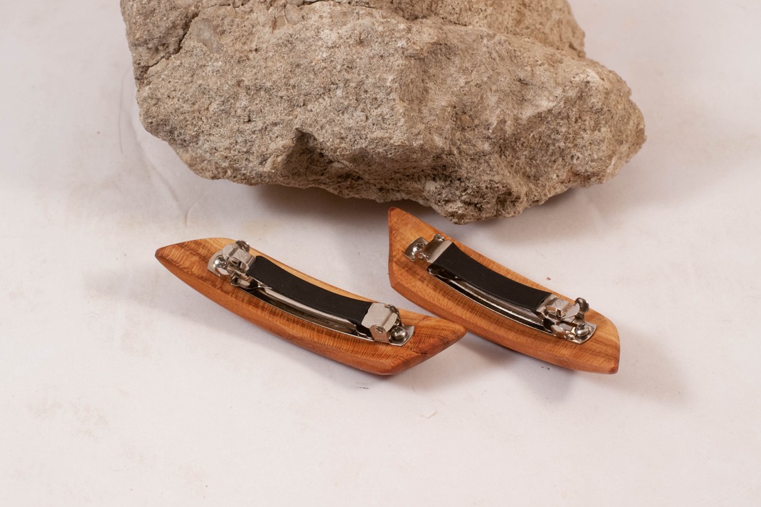 Mini set de catarame franceze din lemn, pereche de catarame de păr - - Artynos.ro Mini set de catarame franceze din lemn, pereche de catarame de păr - - Artynos.ro