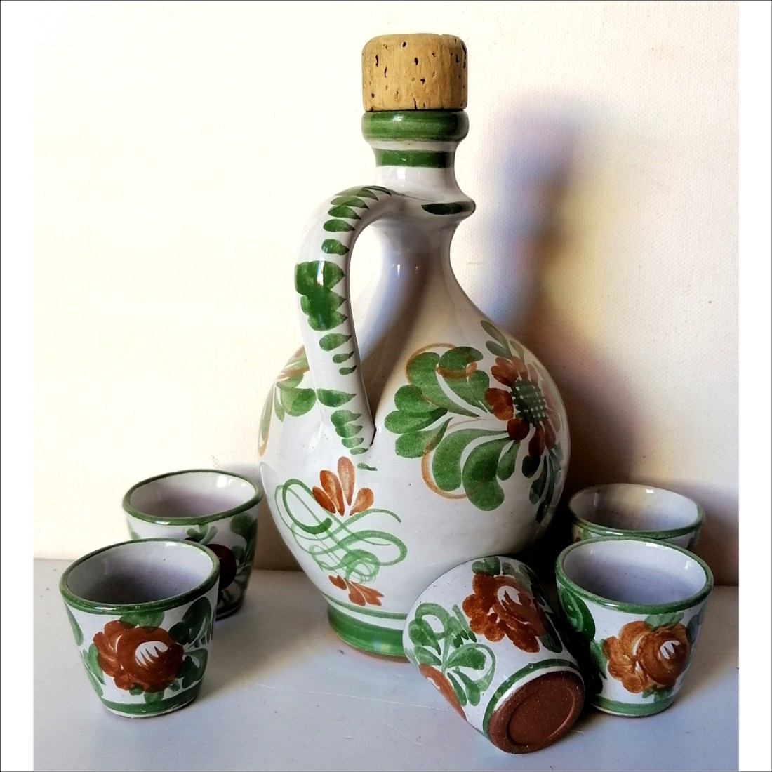 Set drăguț de coniac din ceramică - casă & stil de viață - echipamente de bucătărie - accesorii de servire - pahare de vin - Artynos.ro