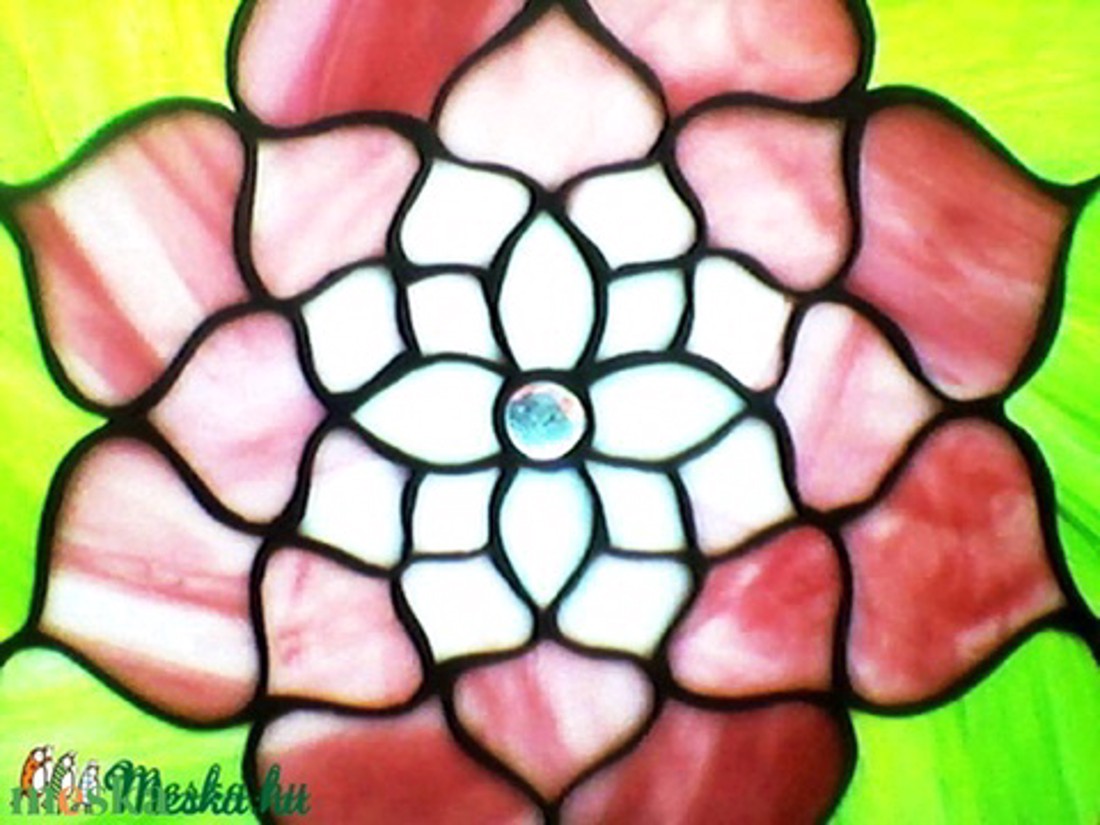 Mandala tiffany fereastră decor - casă & stil de viață - accesorii pentru decorat casa - decorațiuni cu tematică spirituală - mandala - Artynos.ro