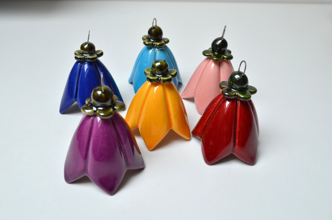 Campanula, floare din ceramică - casă & stil de viață - accesorii de grădină - decorațiuni de curte - Artynos.ro