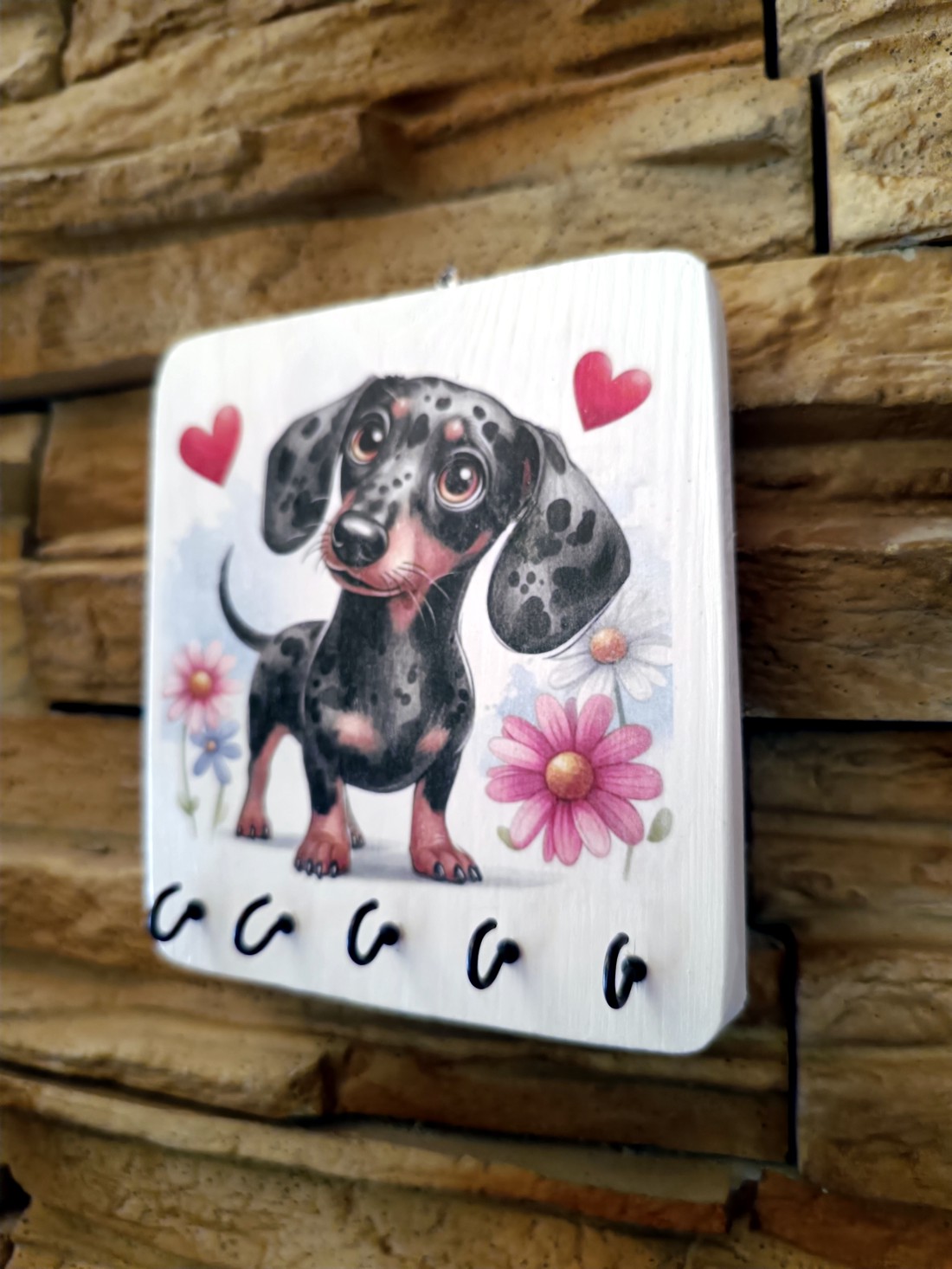 Breloc de perete cu câine drăguț dachshund - - Artynos.ro Breloc de perete cu câine drăguț dachshund - - Artynos.ro