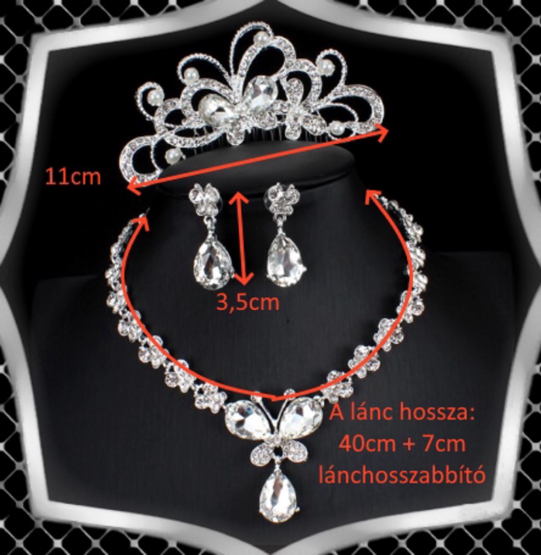 Seturi de bijuterii: set de bijuterii pentru nuntă, mireasă, casual + diademă ES-SZT20 51 - - Artynos.ro Seturi de bijuterii: set de bijuterii pentru nuntă, mireasă, casual + diademă ES-SZT20 51 - - Artynos.ro
