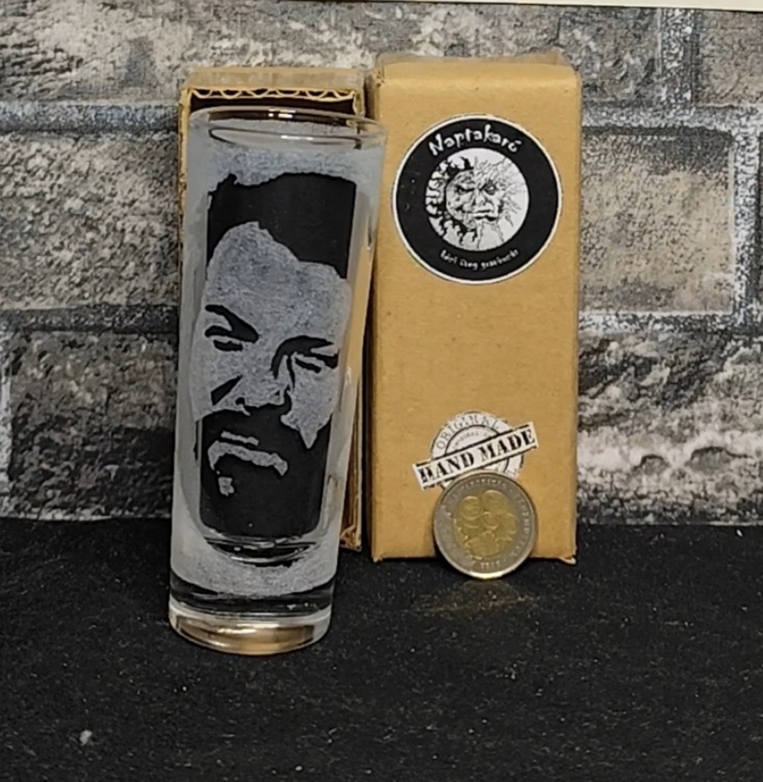 Bud Spencer 4/4 Pahar de sticlă gravat manual  -  - Artynos.ro