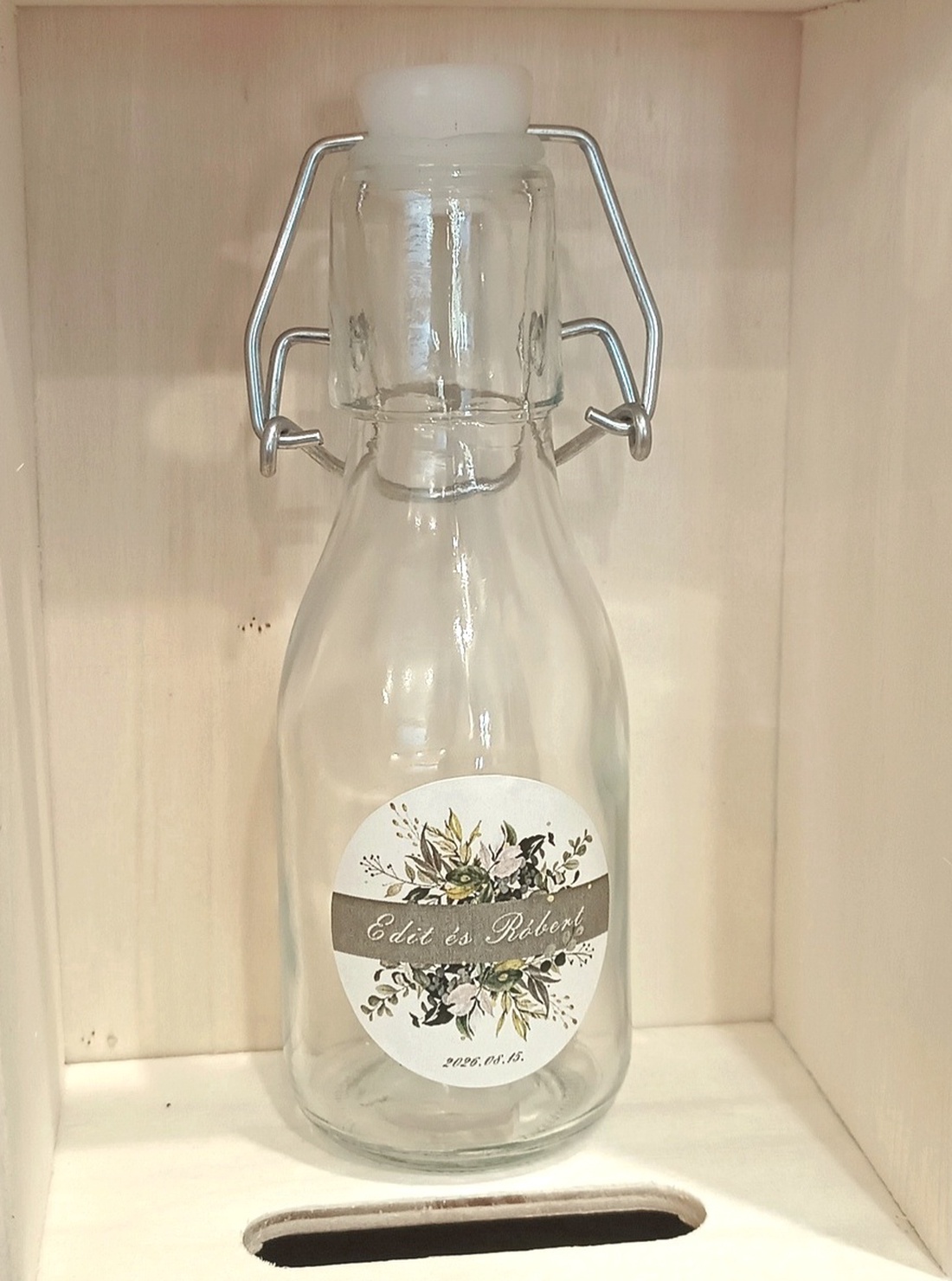 Sticlă cu capac cu mulțumiri / cadou pentru oaspeți - accesorii nuntă - amintiri și cadouri de nuntă - favoruri de nuntă - Artynos.ro