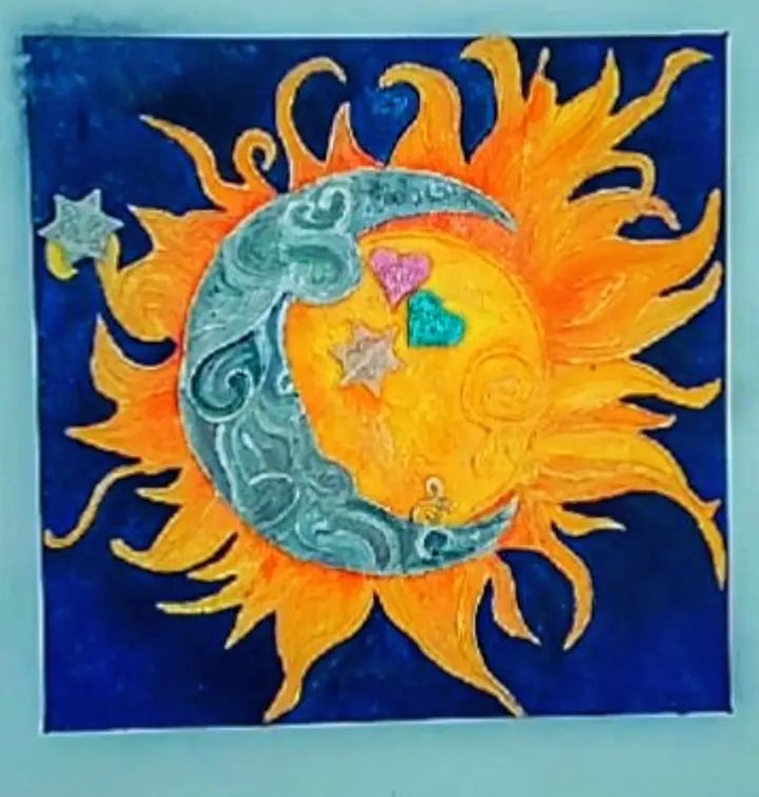 Soarele și Luna  - arte vizuale și accesorii  - picturi - pictură acrilică - Artynos.ro