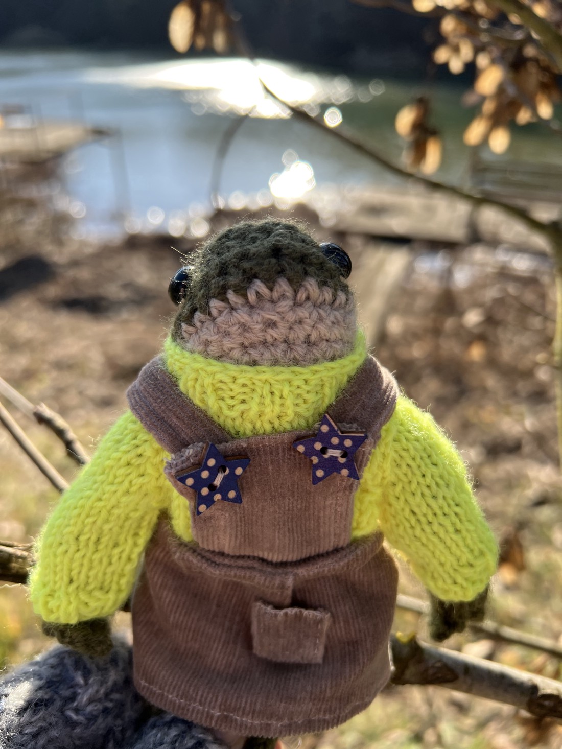 Broască premium lucrată manual în rochie de catifea - Vine cu ambalaj decorativ. Jucărie cu design unic -  - Artynos.ro