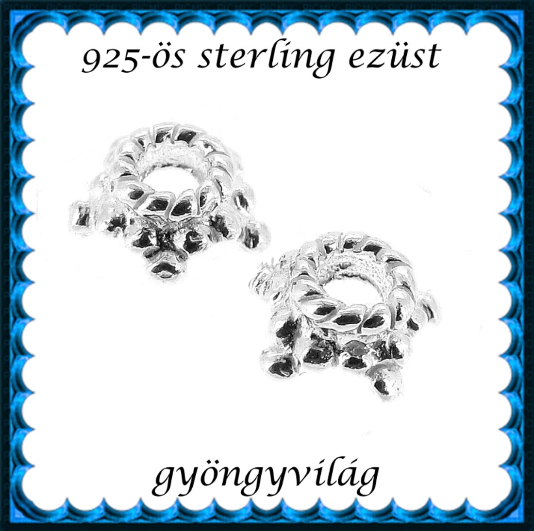 Accesorii pentru bijuterii din argint 925: capac cu perle EGYK 01 2pcs -  - Artynos.ro