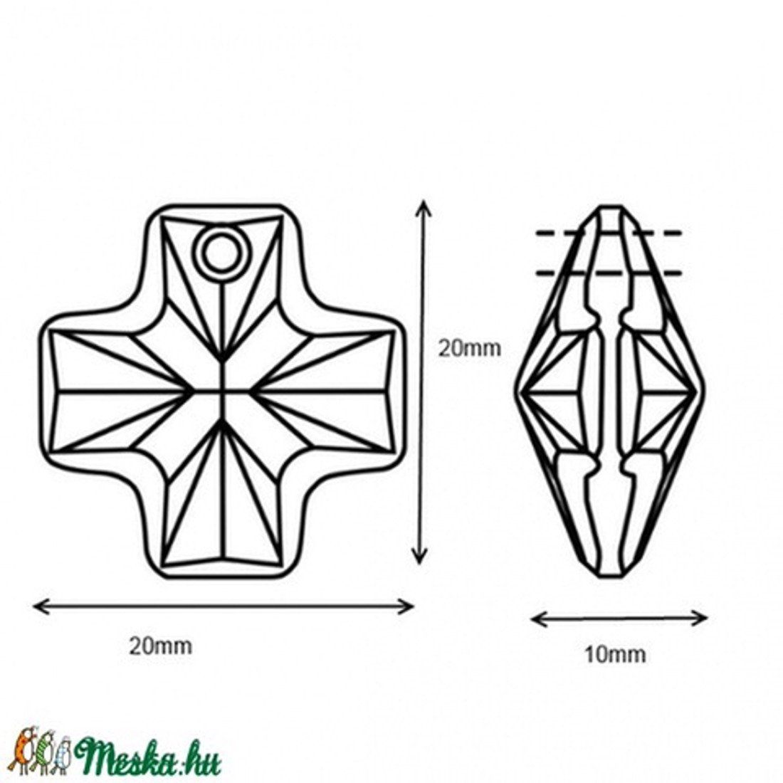 Bijuterii: cruce Swarovski 20mm în mai multe culori - - Artynos.ro Bijuterii: cruce Swarovski 20mm în mai multe culori - - Artynos.ro