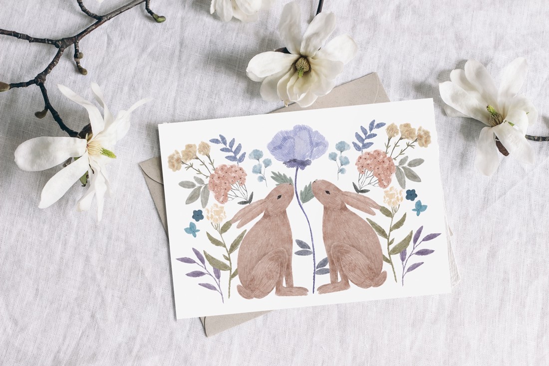 Carte poștală de Paște, felicitare iepuraș, card cadou - - Artynos.ro Carte poștală de Paște, felicitare iepuraș, card cadou - - Artynos.ro