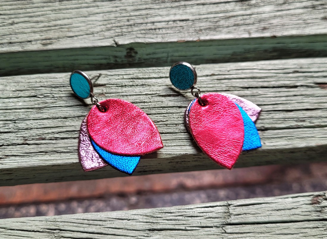Vibrant leaves 3 - cercei cu accesorii din oțel inoxidabil - - Artynos.ro Vibrant leaves 3 - cercei cu accesorii din oțel inoxidabil - - Artynos.ro
