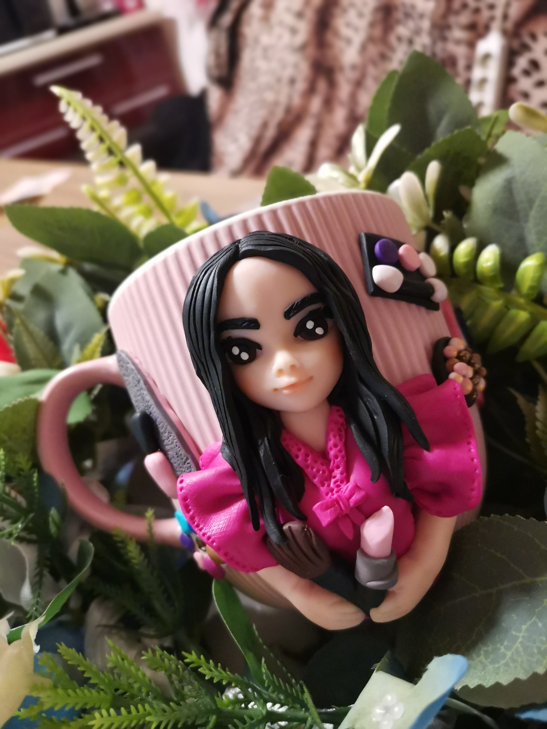 Cana decorata cu fimo makeup artist/nail artist/meserii  -  - Artynos.ro
