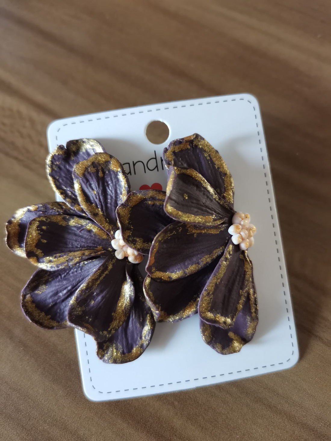 Cercei Semiflor GoldPlum - bijuterii - cercei - cercei cu figurine - Artynos.ro