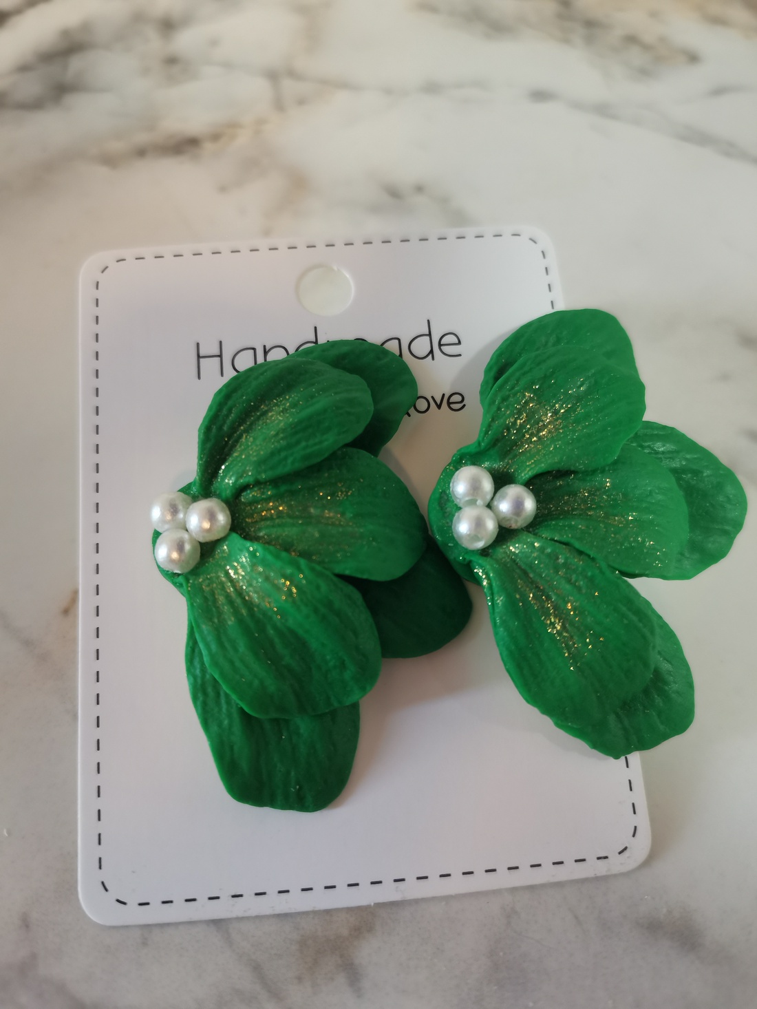 Cercei Semiflor Verde 1 - bijuterii - cercei - Artynos.ro Cercei Semiflor Verde 1 - bijuterii - cercei - Artynos.ro