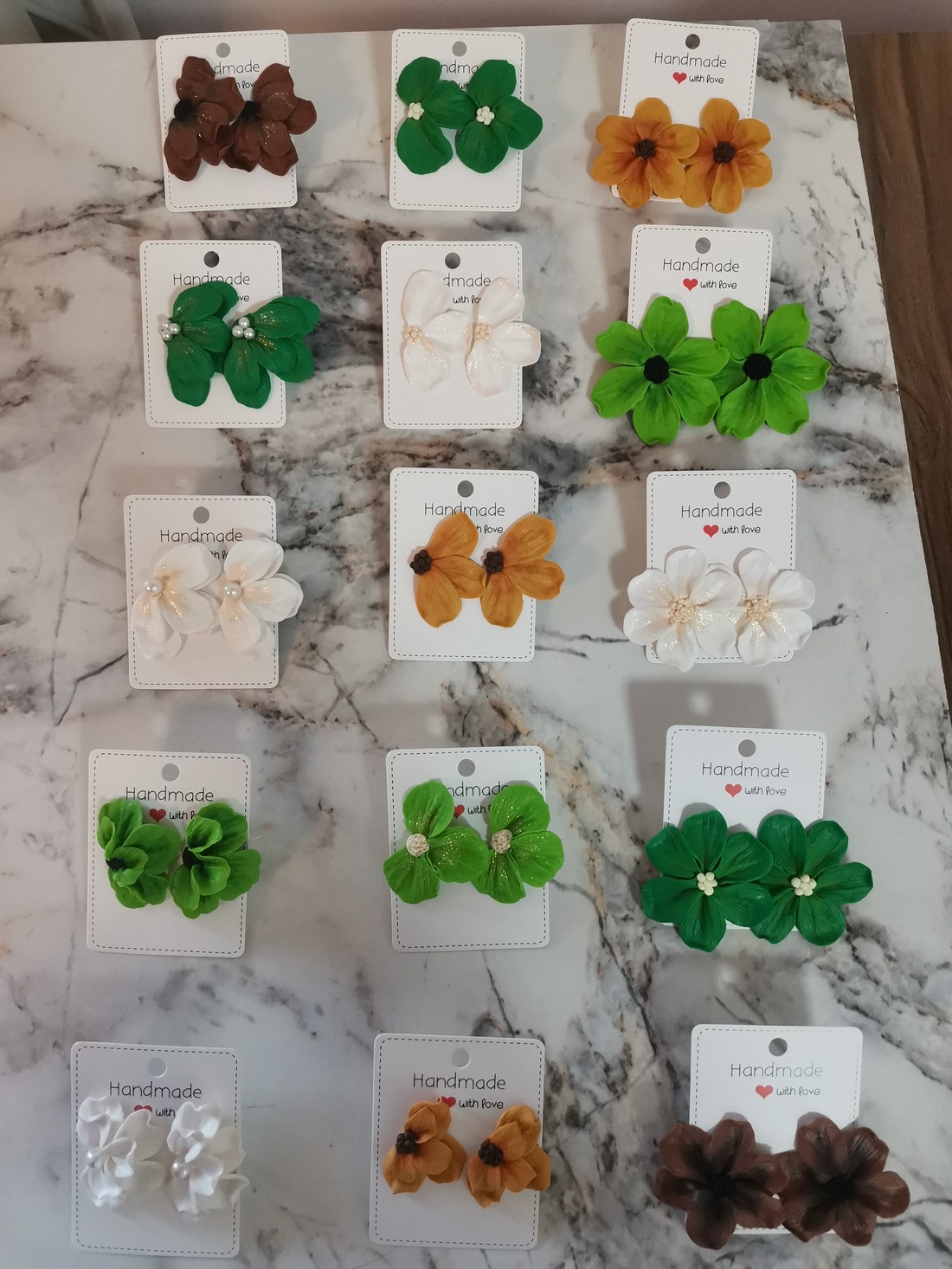 Cercei Semiflor Verde 1 - bijuterii - cercei - Artynos.ro Cercei Semiflor Verde 1 - bijuterii - cercei - Artynos.ro