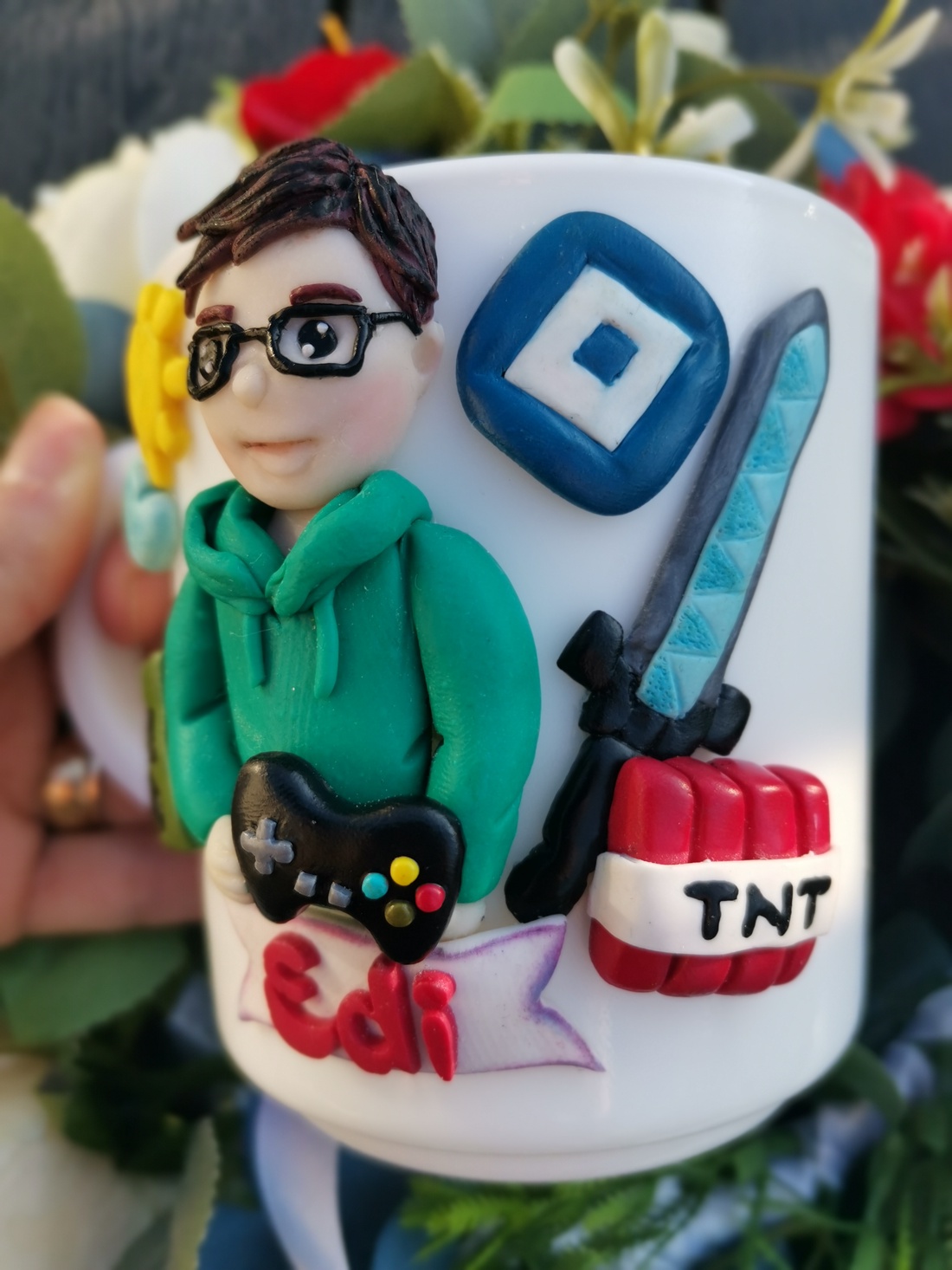 Cana personalizata pentru copii Minecraft/Roblox - crăciun - cadouri de moș crăciun - cadouri de moș crăciun - Artynos.ro