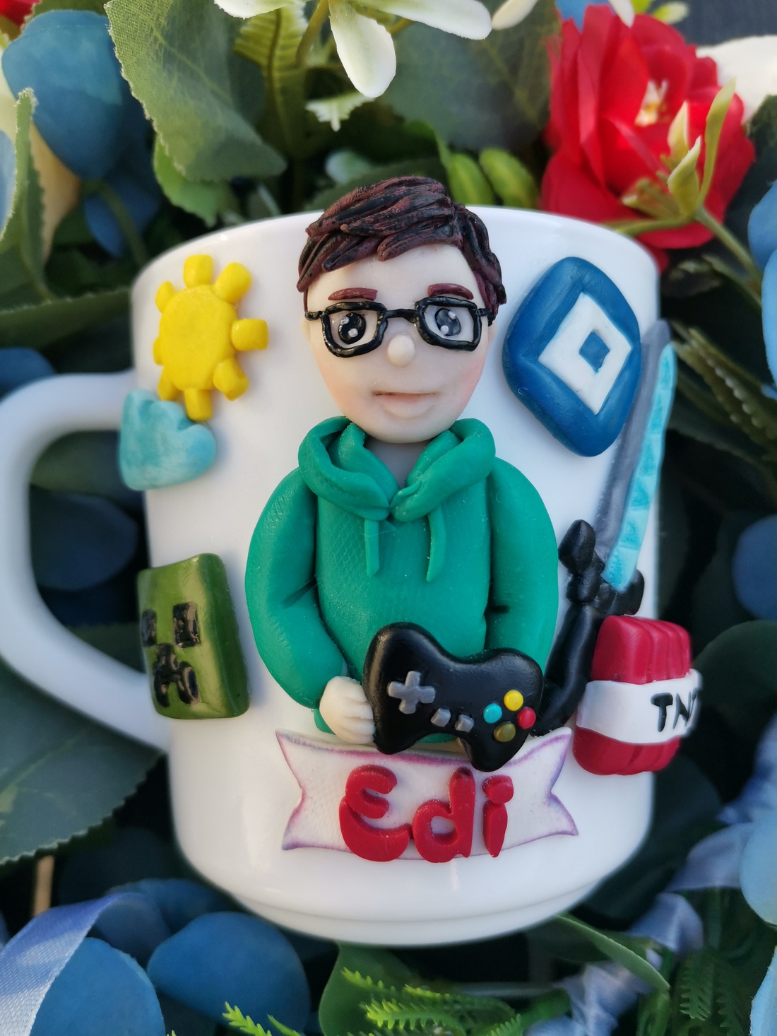 Cana personalizata pentru copii Minecraft/Roblox - crăciun - cadouri de moș crăciun - cadouri de moș crăciun - Artynos.ro