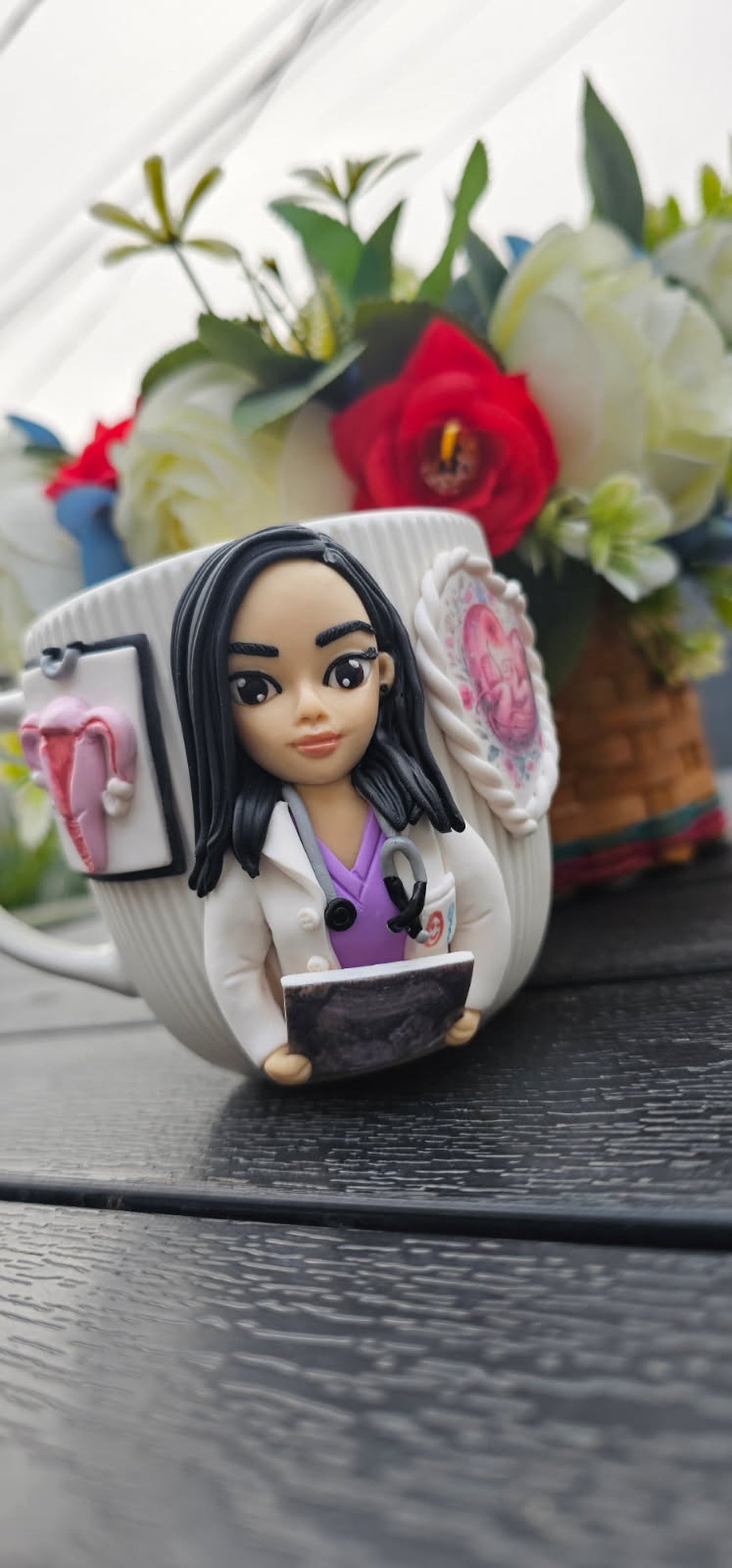 Cana personalizata medic obstetrica ginecologie  - crăciun - cadouri de moș crăciun - cadouri de moș crăciun - Artynos.ro