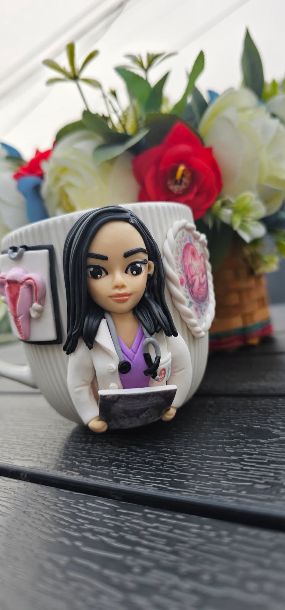 Cana personalizata medic obstetrica ginecologie  - crăciun - cadouri de moș crăciun - cadouri de moș crăciun - Artynos.ro